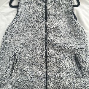 Women's Navy Sherpa Vest